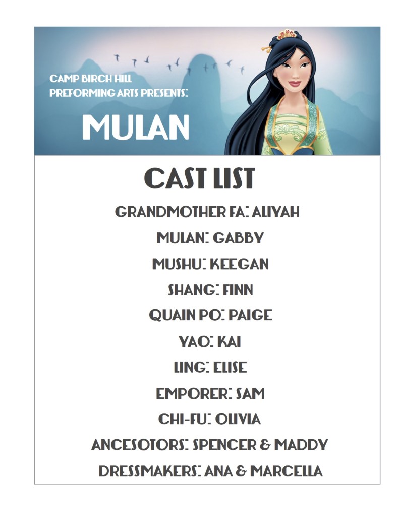 mulan cast list